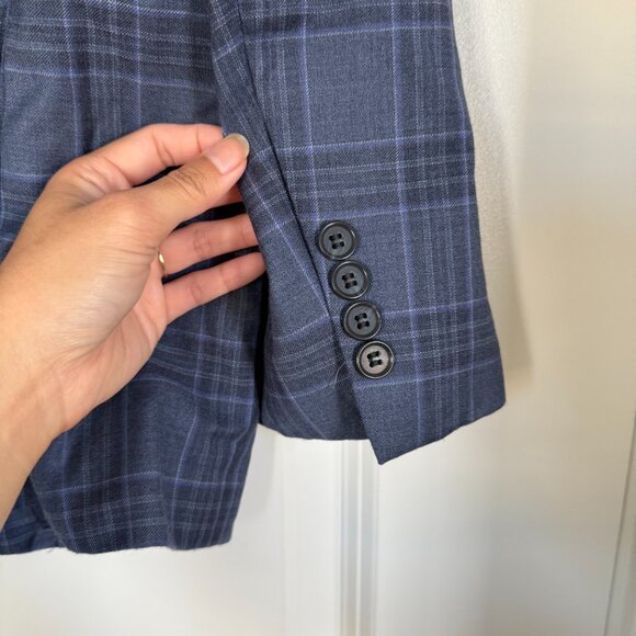 Brooks Brothers Blazer Mens 38R Blue Reda Regent Wool Plaid Check Jacket Navy - Picture 16 of 16